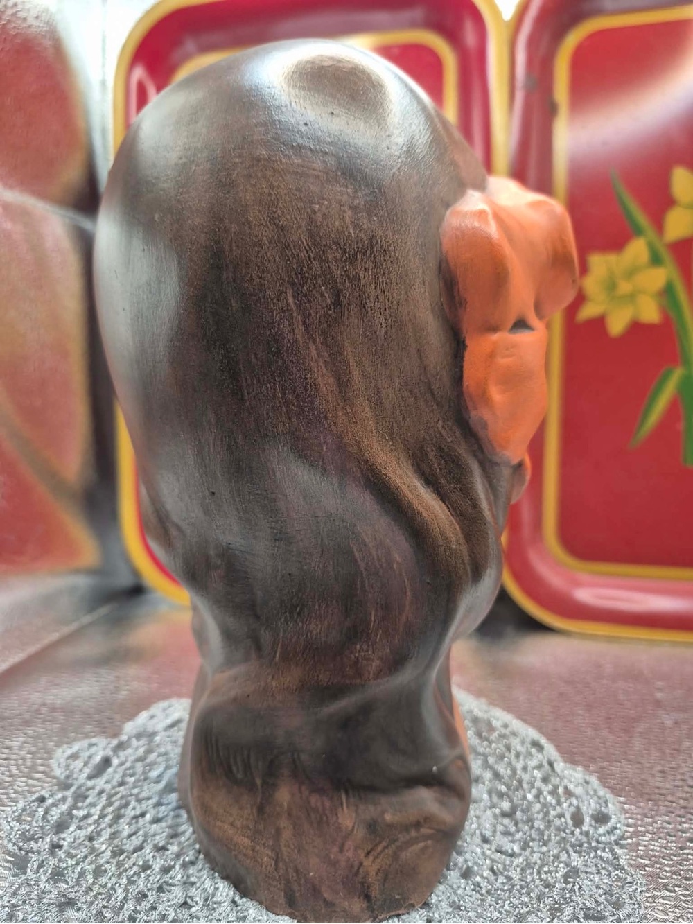 Beautiful Hawaiian Polynesian Hula Woman Statue - Vintage Chalkware Bust MARWAL - Picture 11 of 11